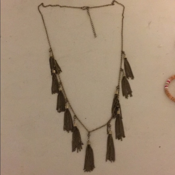 Bronze tassel necklace