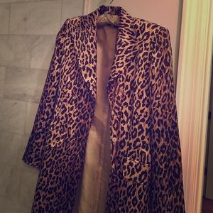 Silk leopard suit jacket