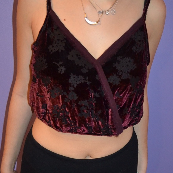 Urban outfitters velvety crop top