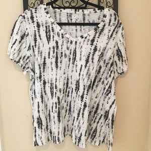 Style and Co. Sport black/white tie-dye Tshirt