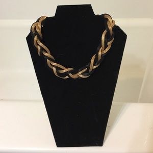 Braided Black & Gold Necklace