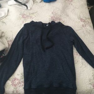 blue hoodie