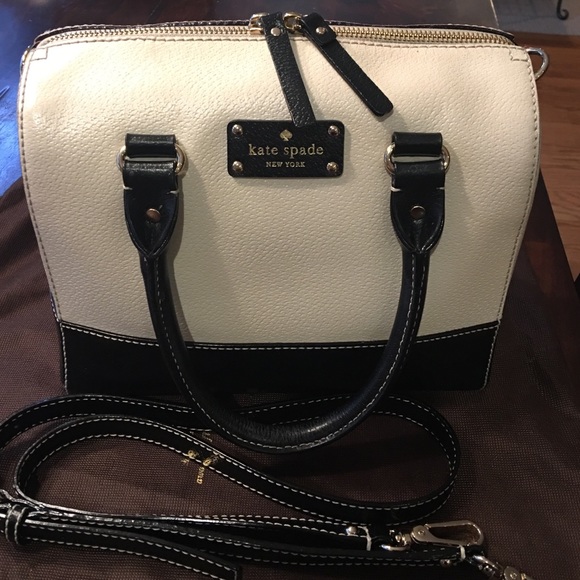 Kate Spade Wellesley Alessa Cream and Black Bag
