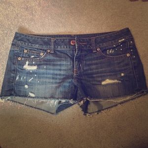 American Eagle Outfitters distressed jean shorts