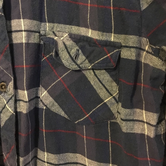 Red White and blue button down flannel! - Picture 3 of 3