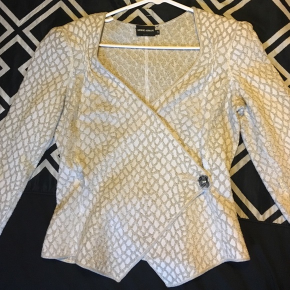 Giorgio Armani white and golf blazer