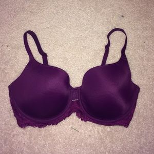 Maroon lace bra