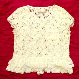 Abercrombie lace peplum top