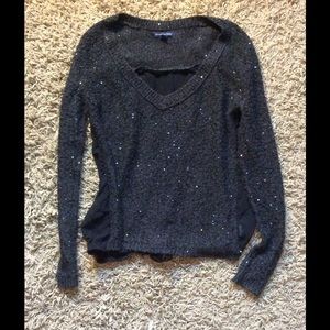 Black sequined sweater