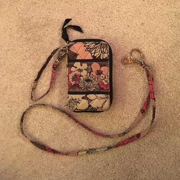 Vera Bradley wallet with matching laniard.