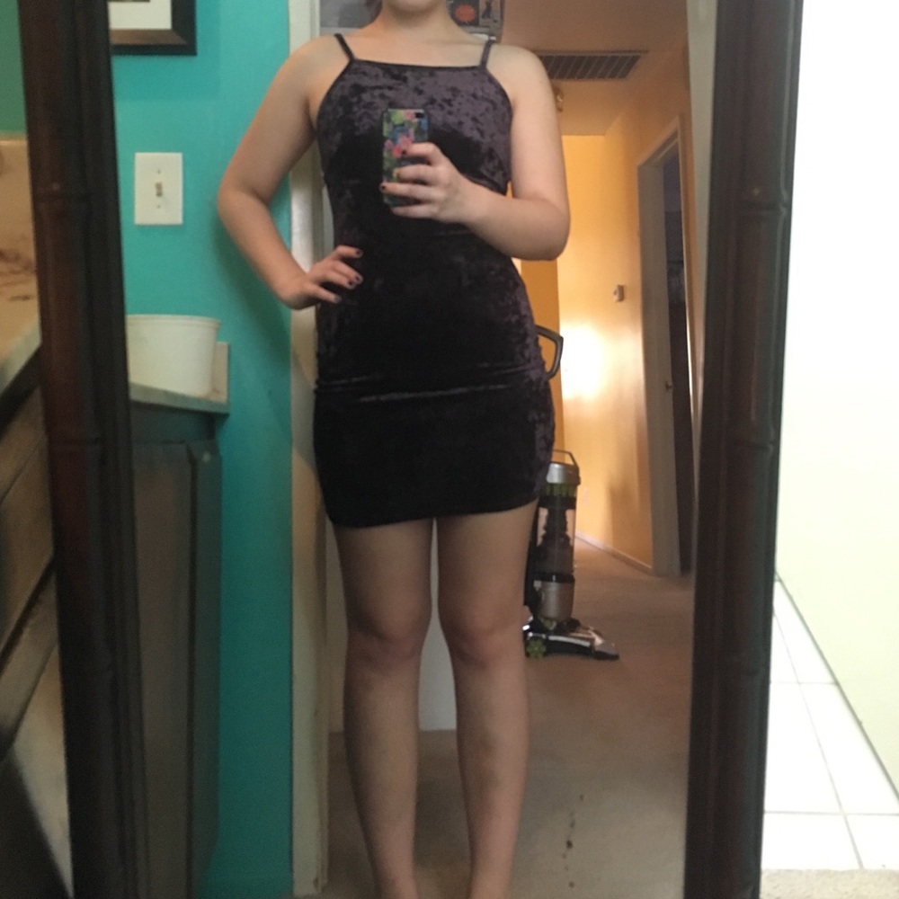 Dark dark velvet purple dress