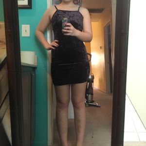 Dark dark velvet purple dress