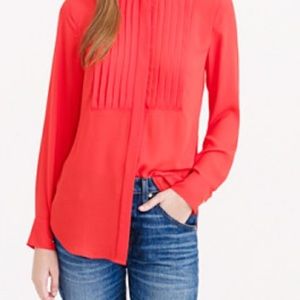 🌸🌺J Crew button red and white dotted dress shirt