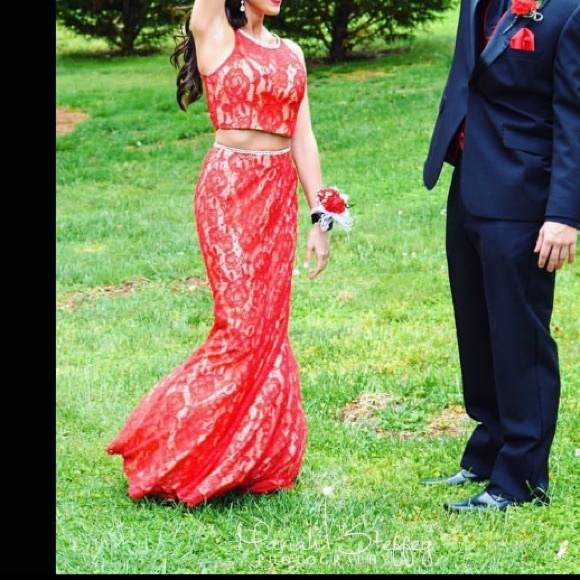 Tiffany Red Prom Dress - Picture 3 of 3