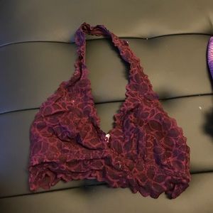 Maroon colored bralette