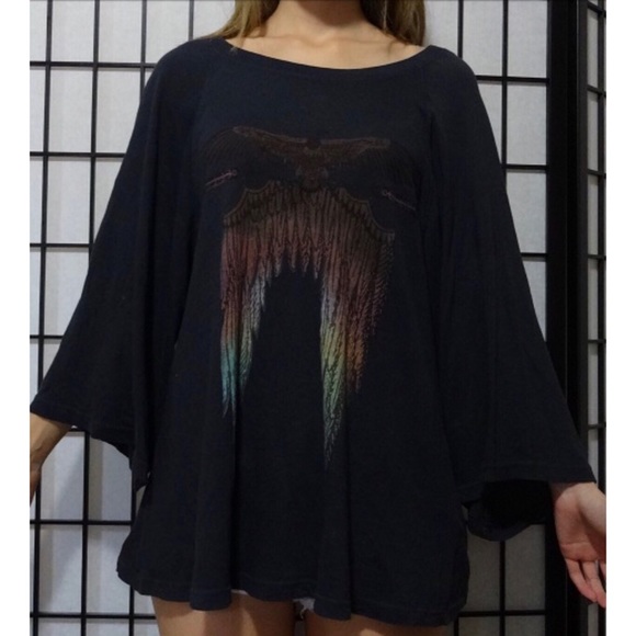 Wildfox LIGHT FEATHER Raglan Tee