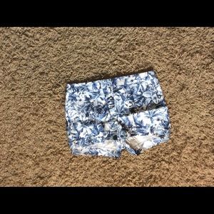 Blue and white shorts