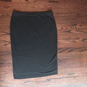 Black stretch pencil skirt.