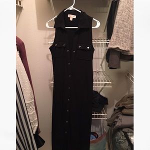 Michael Kors Collared Button down Maxi Dress