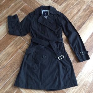 Gap black trench coat