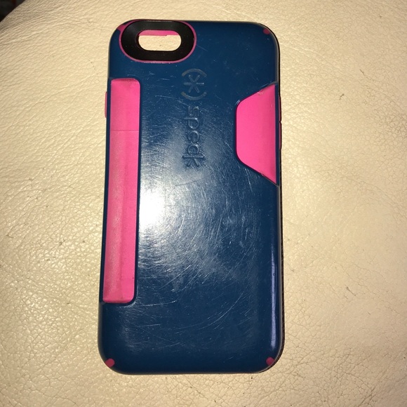 iPhone 6/6s Speck card case blue/pink