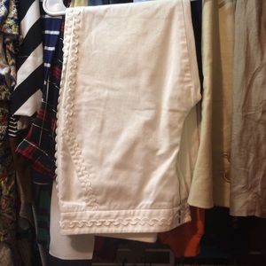 EUC Tory Burch white capris