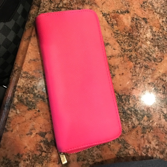 Hot pink wallet