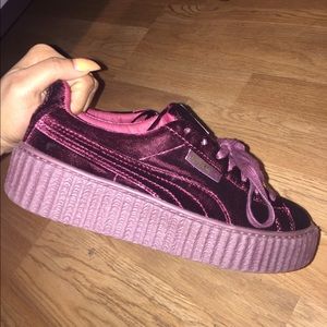 Rihanna Puma creepers velvet purple