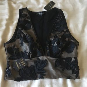 Embroidered crop top