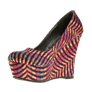 NWOT Madden Girl Women's Rockon Wedge Pump, Multi,