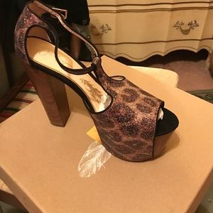 Jessica Simpson Glitter Cheetah platforms
