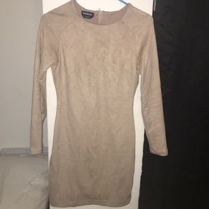 Tan suede dress