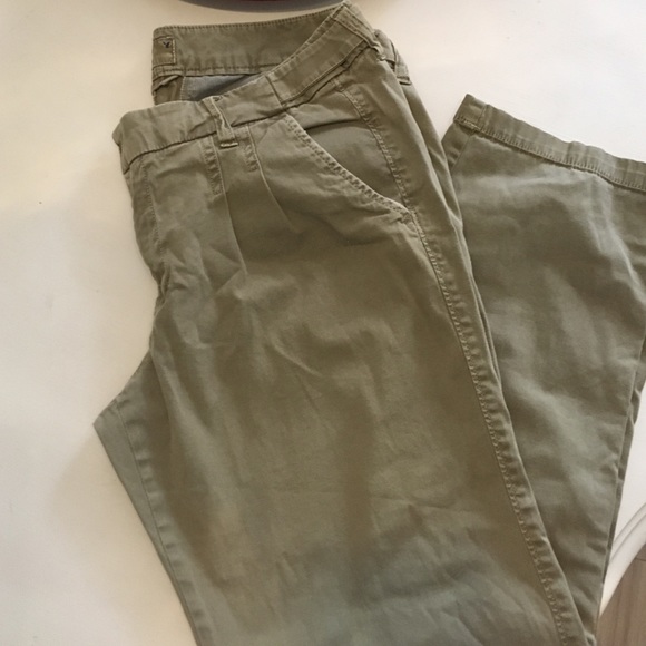 Olive colored trousers