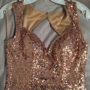 Gold sequin dress