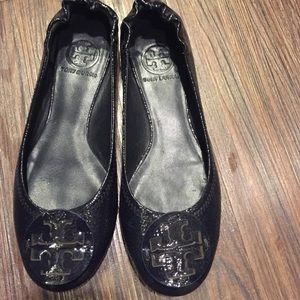 Navy Blue Tory Burch Flats
