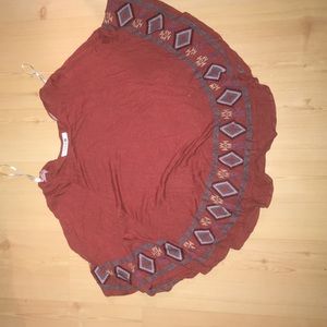 Forever 21 embroidered poncho