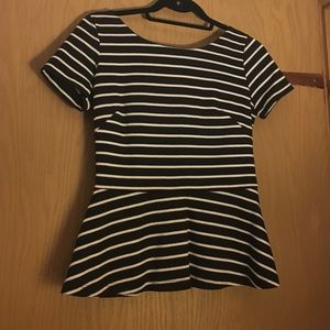 Stripped Peplum-Banana Republic