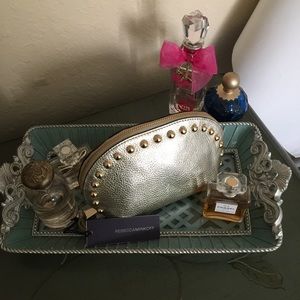 Rebecca Minkoff  leather Dome make up bag