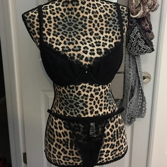 Black bra with panties