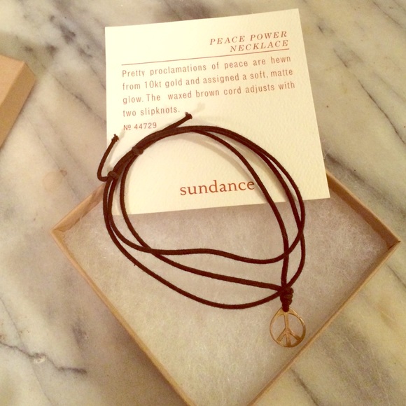 Sundance Adjustable Gold Peace Necklace
