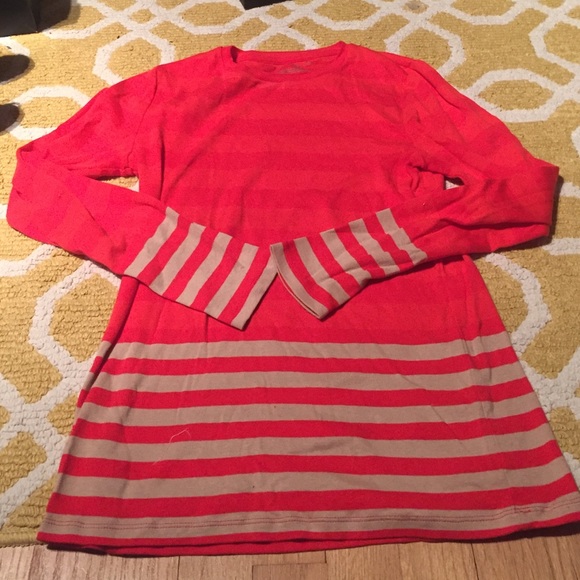 Ann Taylor Stripped Shirt (Reddish/Pink)