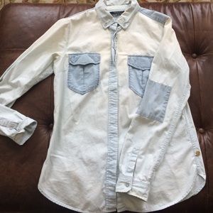 Maison Scotch double pocket chambray shirt