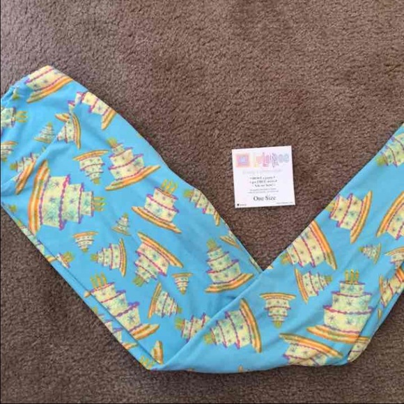 LuLaRoe birthday cake leggings OS
