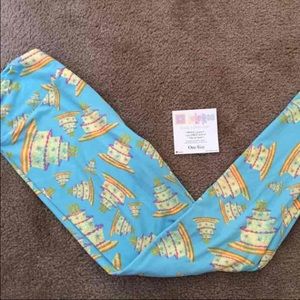 LuLaRoe birthday cake leggings OS