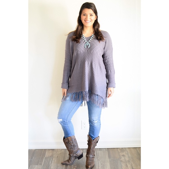 Sweaters - Smoke Knit Fringe Sweater Sweaters - Smoke Knit Fringe Sweater