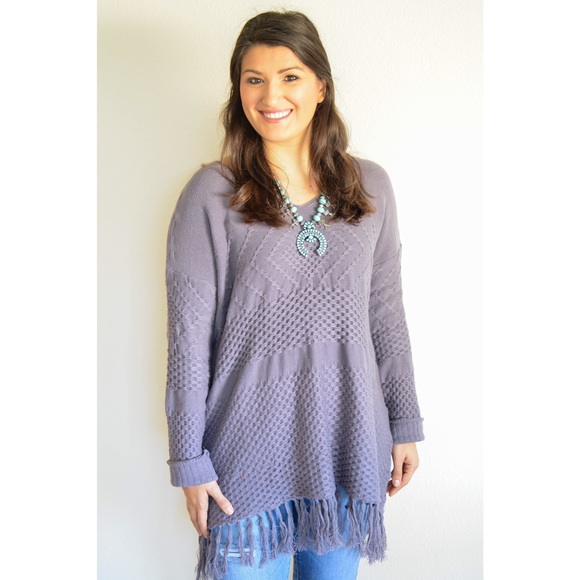 Sweaters - Smoke Knit Fringe Sweater Sweaters - Smoke Knit Fringe Sweater