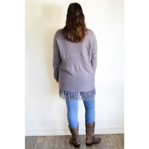 Sweaters - Smoke Knit Fringe Sweater Sweaters - Smoke Knit Fringe Sweater