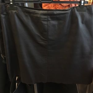 100% Genuine leather black skirt
