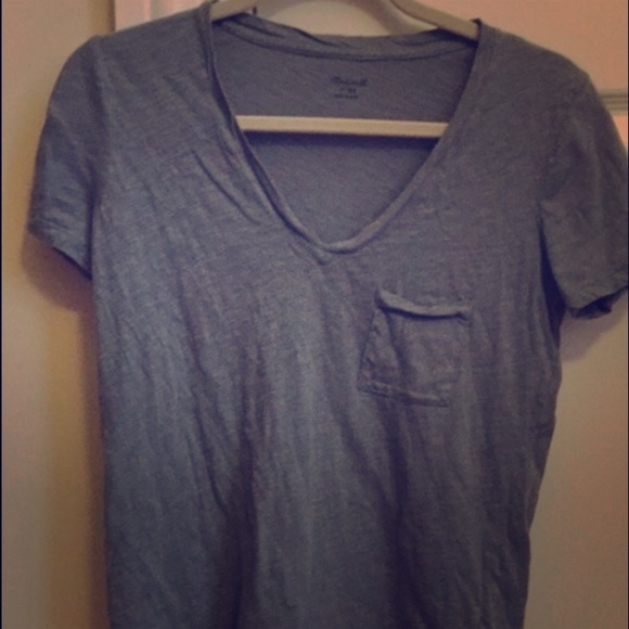Madewell Blue/Gray V-Neck