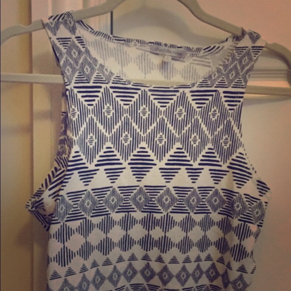 Charlotte Russe Printed Crop Top